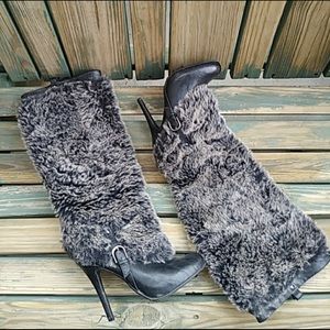 Platform Knee length Fur Boots